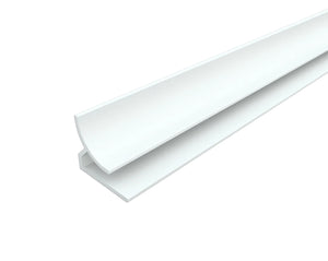 Innovera 48 in. x 0.7 in. PVC J-Trim Corner Profiles in White (2-Pieces) for BACKSLASH System - Wall-Panels