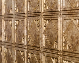 Innovera 18.5 in. x 24.3 in. Artnouvo Decor Backsplash Panels in Bermuda Bronze - Wall-Panels