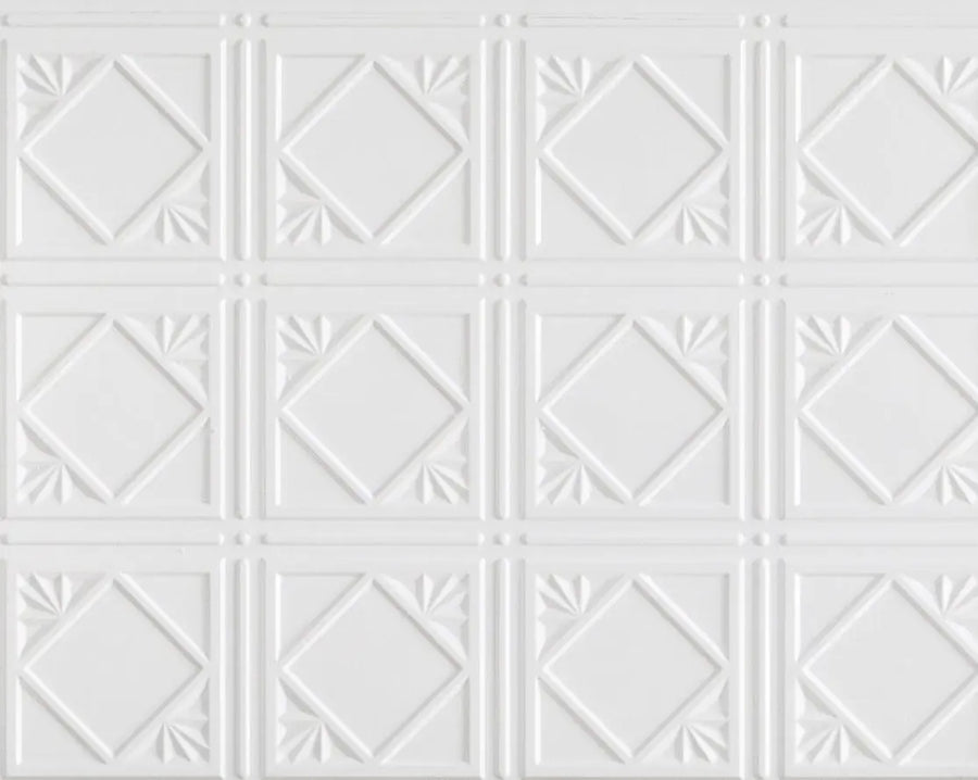 Innovera 18.5 in. x 24.3 in. Artnouvo Decor Backsplash Panels in Snow White - Wall-Panels