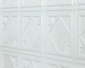 Innovera 18.5 in. x 24.3 in. Artnouvo Decor Backsplash Panels in Snow White - Wall-Panels