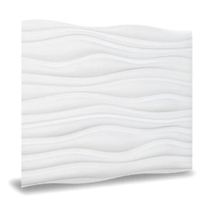 Innovera 24 in. x 24 in. Dunes Décor Vinyl Panels in White - Wall-Panels