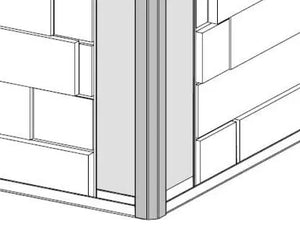 Innovera 48 in. x 1 in. Aluminum Corner Profiles in Matte White (2 pcs) for INTERLOCK System - Wall-Panels